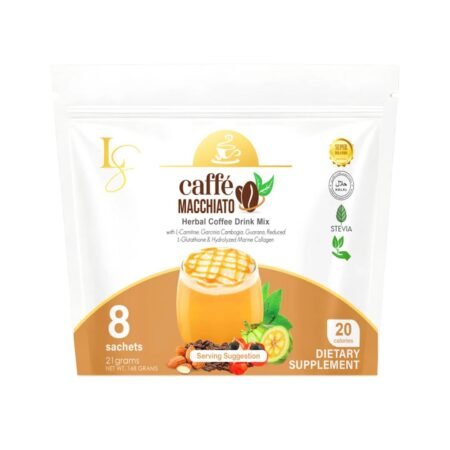 Luxe Slim Caffe Macchiato Herbal Coffee Drink Mix 8 Sachets x 21g
